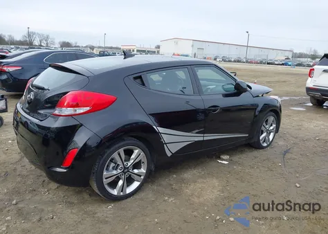 2017 Hyundai Veloster Value Edition from USA, damaged, VIN KMHTC6AD2HU323412